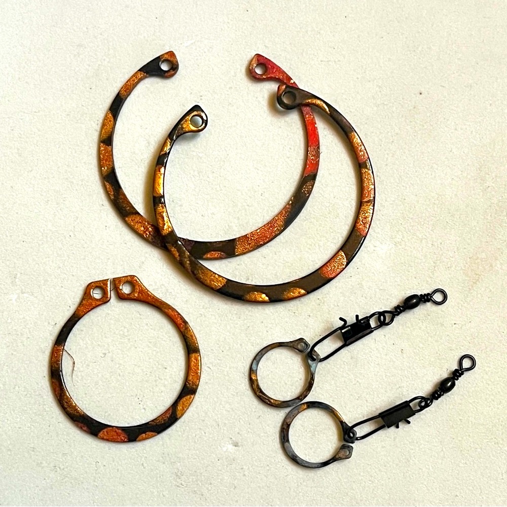 Black Gold Orange Earring & Jewelry parts/ just add posts. New!